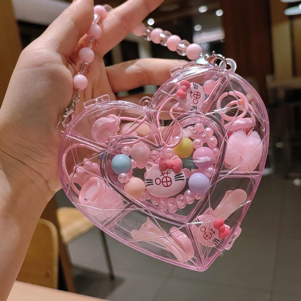 Children's Cute Cartoon Fruit Pendant Bracelet Set with Lucky Dragon - Birthday Gift Box