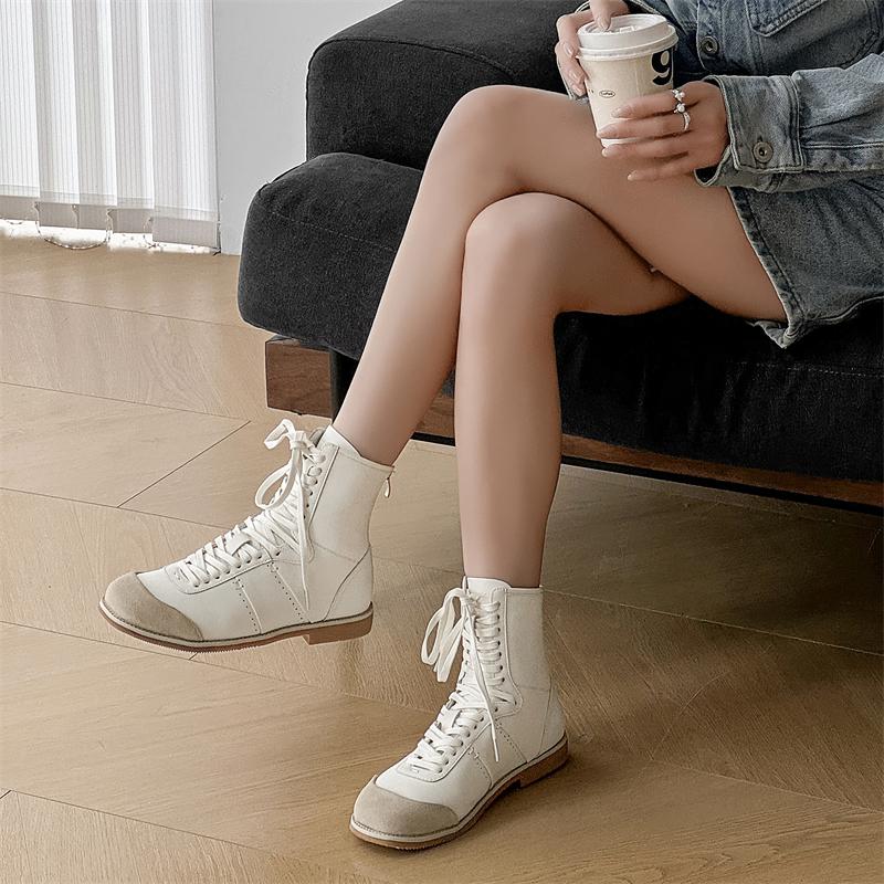 TUINANLE Women's Chelsea Ankle Boots Low Heel Casual Fall Boots Shoes Round Toe Booties for Women