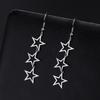 Cazador Gold Color Stars Drop Earrings for Women Bohemian Stainless Steel Long Dangle Earrings Jewelry Mother Day Gift Wholesale