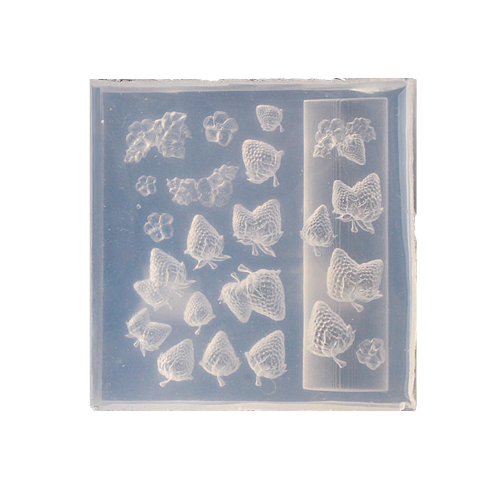 

Прочная форма для тиснения ногтей, силиконовая форма в виде 3D-роз для творческого литья из смолы и проектов по декорированию ногтей T5