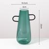 Glass Flower Vase Handle Pitcher Colored Transparent Flower Pot Flower Arrangement Hydroponics Terrarium Vases Pots Flowerpot