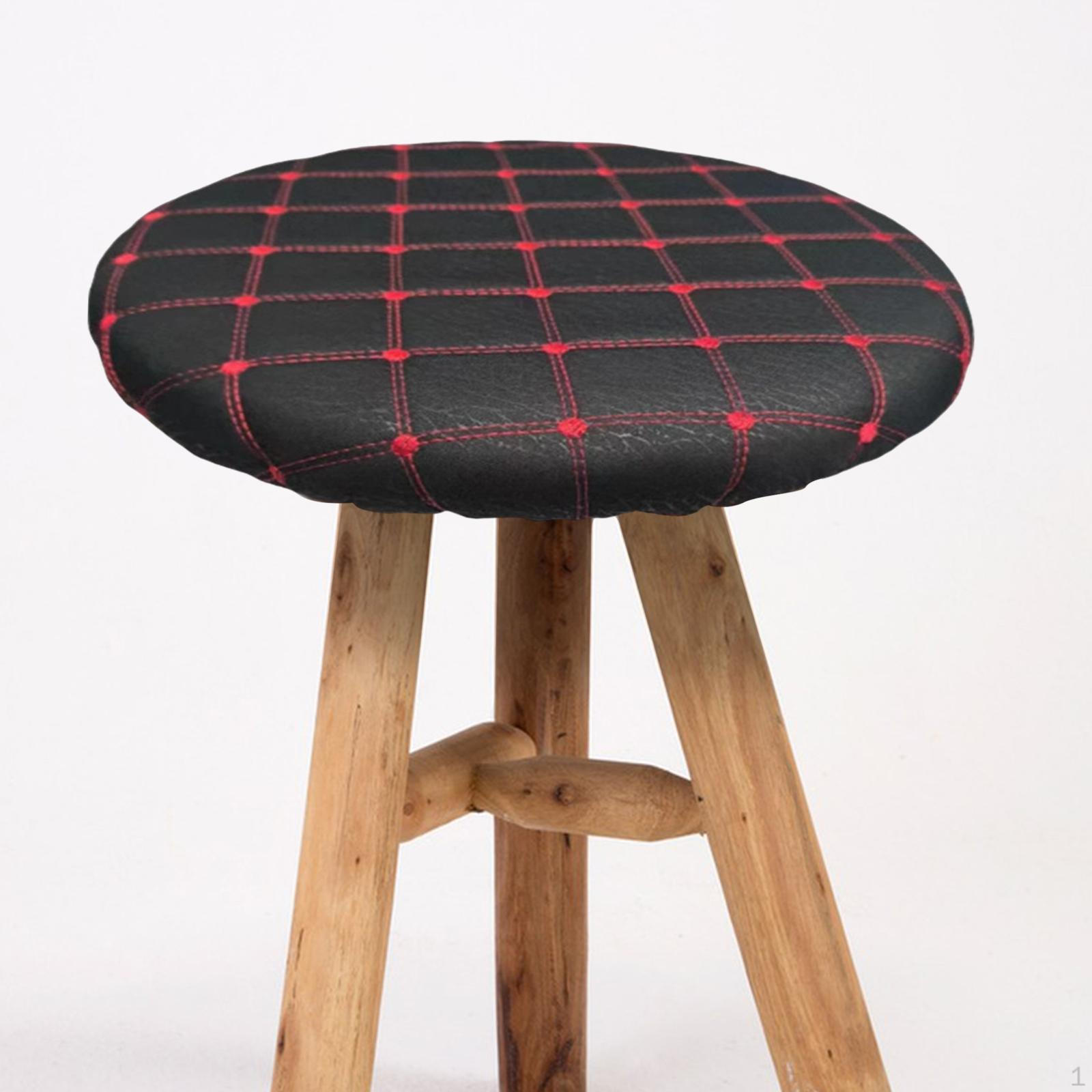 

Чехол на круглый барный стул, защитный чехол для стула, моющийся, нескользящий, чехол на сиденье, подушка для офиса чёрный