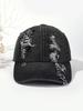 Holed Baseball Caps Vintage Washed Distressed Cap Fashion Sports Denim Hats Plain Women Men Dad Caps