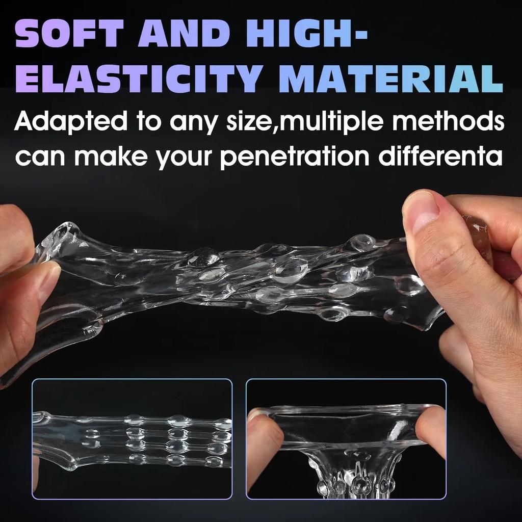 2PCS Ultra-Soft Reusable Penis Extender Sleeves with Ring – Premium Enlargement & Enhancement Toys for Men and Couples