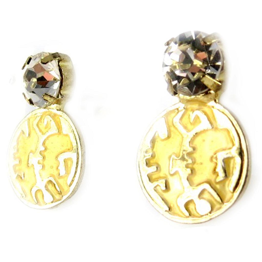Les Trésors De Lily [D9969] - Boucles Créateur 'Tribal Beauty' Ivoire