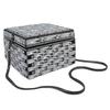 Green/Purple/Red Glass Clutch Diamond Women Box Handbgs Blue/Yellow Evening Clutches Crystal Bags Fushcia Party Bridal Clutch
