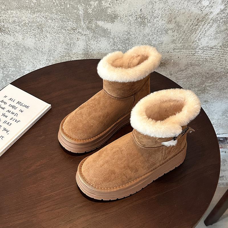 

Пряжка острые товары пушистые интегрированные фланцевые женские зимние ботинки осень и зима мода универсальная юбка большая хлопковая обувь хлопковые ботинки 40 верблюд