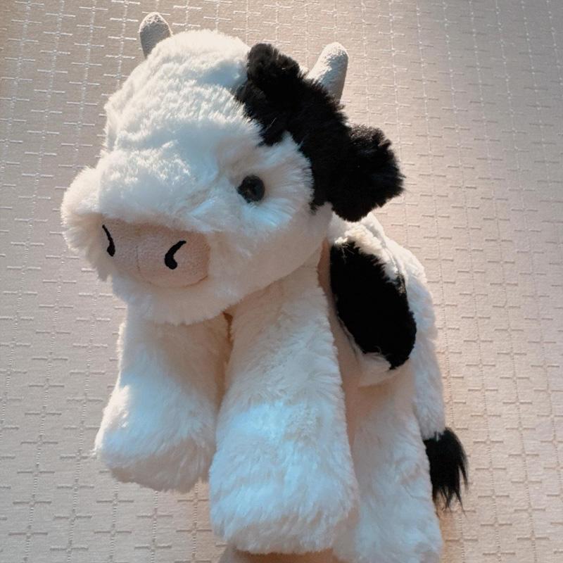 Animation Cow Plush Toys Fluffy Very Plush Cuddly Anime Plushie Stuffed Accompany Sleeping Doll Room Decoration Birthday Gifts