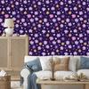 Cottagecore Flowers Wallpaper Indigo and Purple for Living Room and Bedroom 50x1000