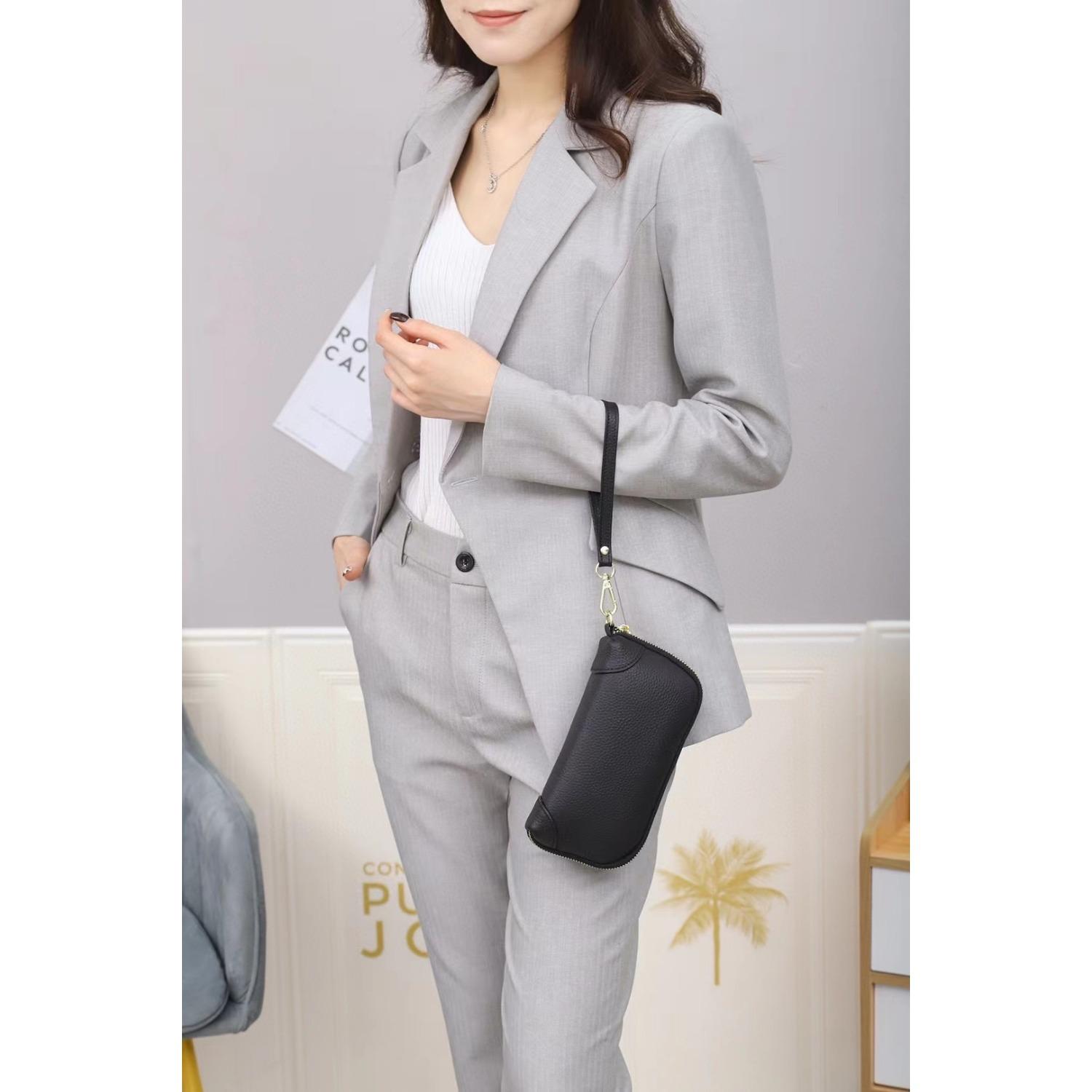 Сумка из воловьей кожи Niche Light Luxury универсальная женская сумка сумка-мешок для переноски мобильного телефона чёрный 2899₽