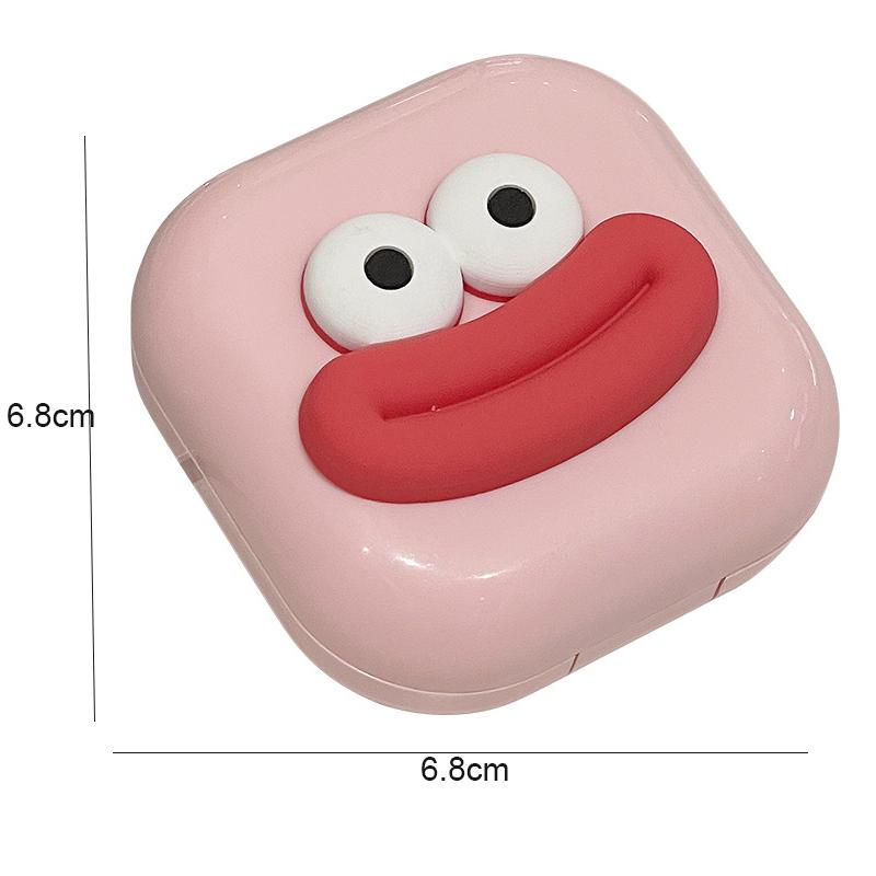 Small Contact Lens Case Cute Sausage Mouth Contact Lens Box Portable Travel Contact Lens Lenses Container Box For Travel Set