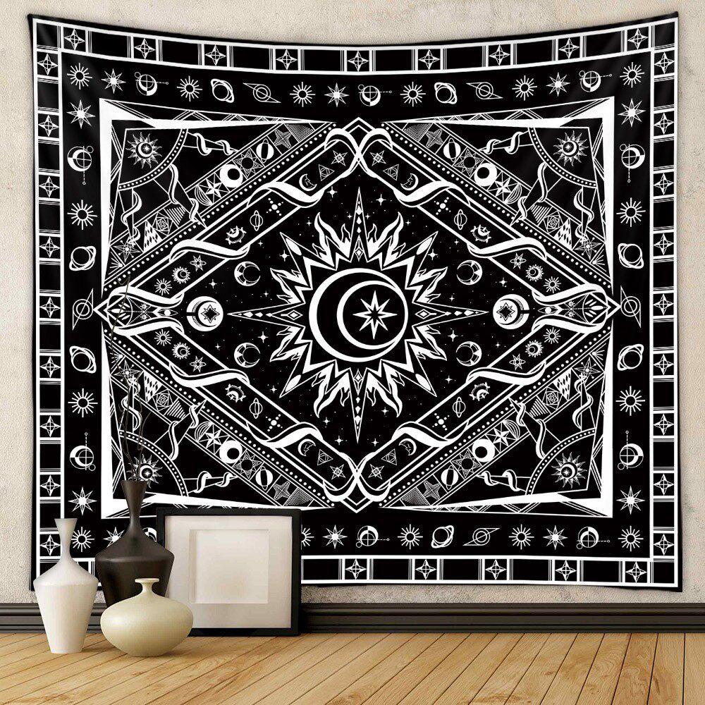 Bohemian Tarot Moon Phase Tapestry Wall Hanging Background Cloth For Living Room Dorm Bedroom Home Decor Art Tapestry 74x94cm(29x37in)