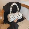 2024 Polka Dot Boston Patent Leather Shoulder & Crossbody Bag for Women