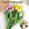Artificial Tulip Flower Bouquet Real Touch PE Foam Fake Flower for Wedding Decoration Flowers for Home Garden Decoraive