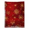 Soft, Warm Flannel Cozy Vintage Christmas Blanket with Golden Snowflakes - Perfect for Naps, Camping, Travel & Home Decor - Idea