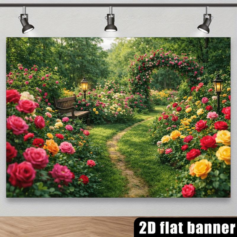 1Pcs Rose Garden Arch Sunlit Decoration Background bedroom Backdrop Decorations For Photo Studio Photo Booth Christmas Party
