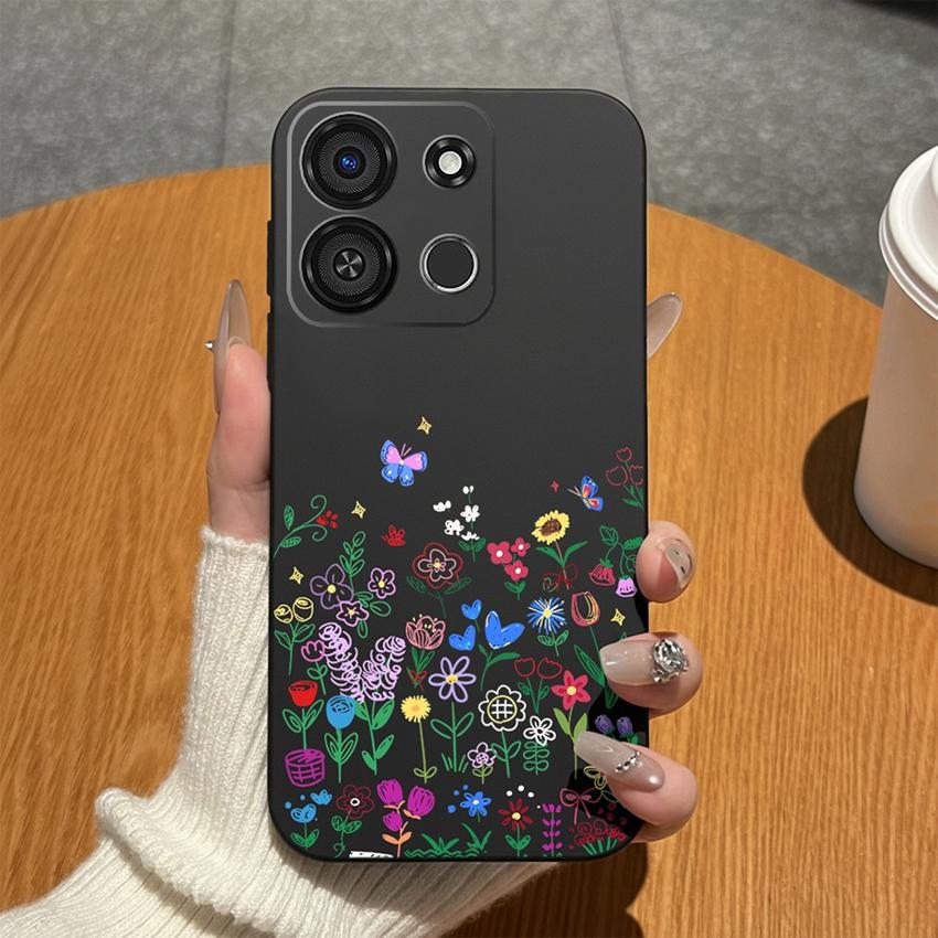 For Itel A05S A04 A60S A16 A33 Plus A56 A23 A58 A25 Pro A49 A35 A18 Phone Case Colorful Graffiti Matte Silicone Cover For Itel Anti Fingerprint Bumper