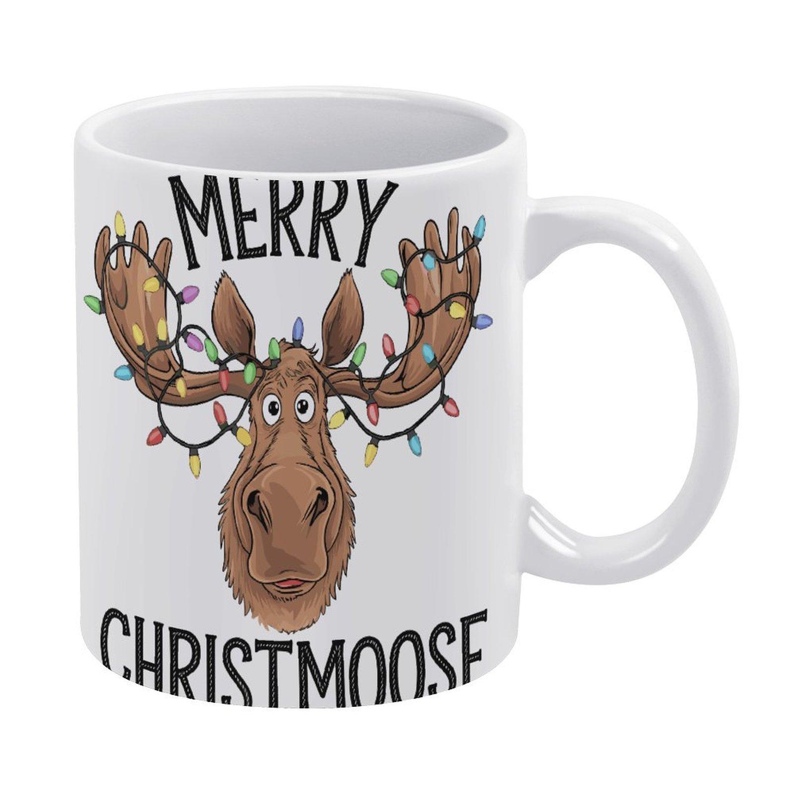 

1pc 11oz blank ceramic mug, double-sided printed tea coffee cup for work or home, light glossy finish, strong handle, clean and classic shape белый