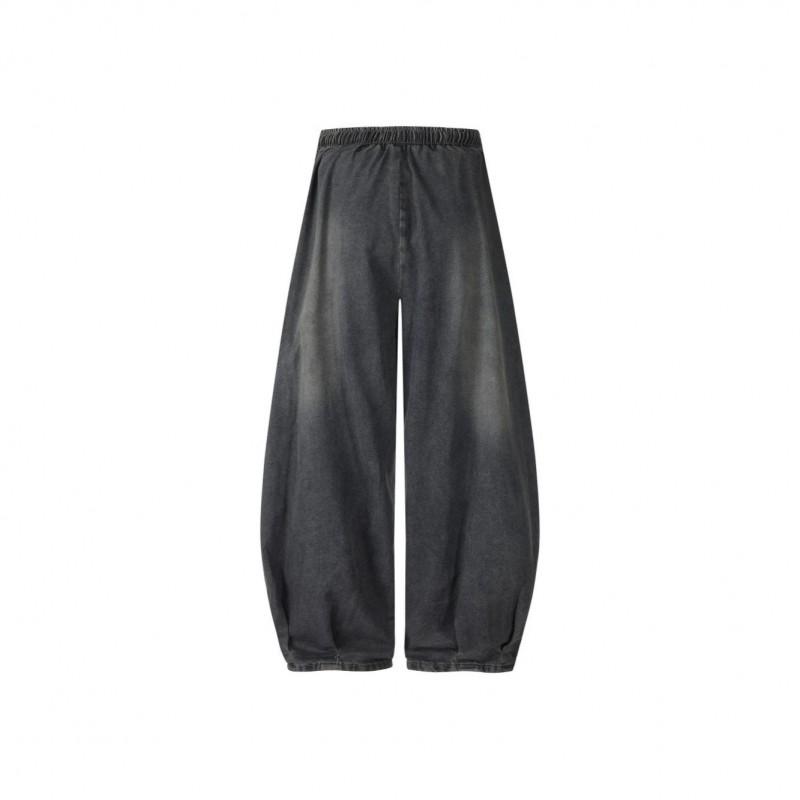 American Vintage Washed Jeans Loose Wide Leg Work Pants Unisex