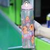 750ML Capybara Straw Cup Cute Cartoon Water Bottle with Carry Strap Leakproof Portable Sports Drinking Cup Children Water Bottle