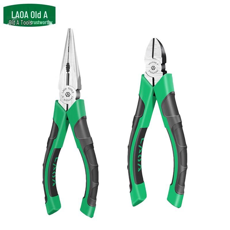 LAOA 6-inch Long Nose & Diagonal Pliers Set