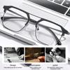 High Definition Anti Blue Light Presbyopia Glasses Ultra Light Square Men's Glasses Large Frame Double Beam Reading Glasses