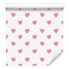 Hearts Wallpaper White and Powder Pink 50x1000