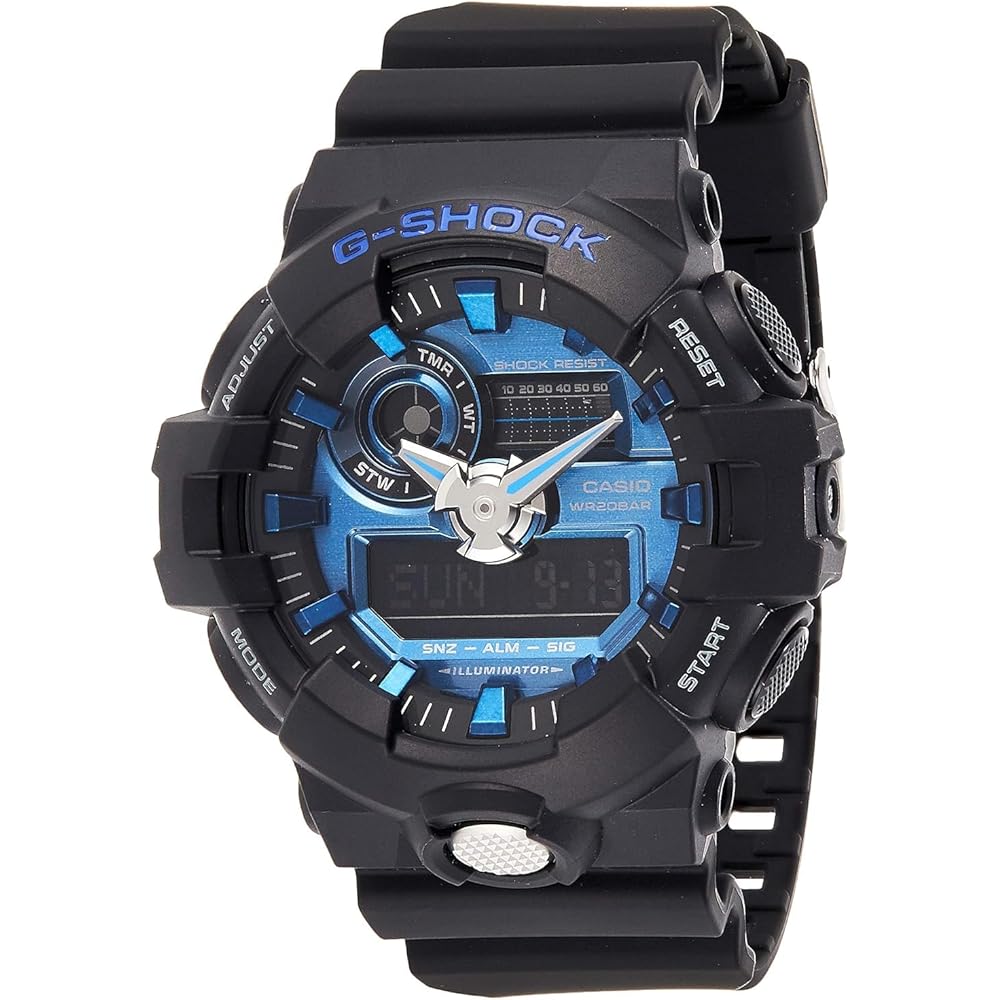 Мужские часы Casio G-Shock GA-710-1A2 Черный Аналогово-цифровой дизайн Водонепроницаемые