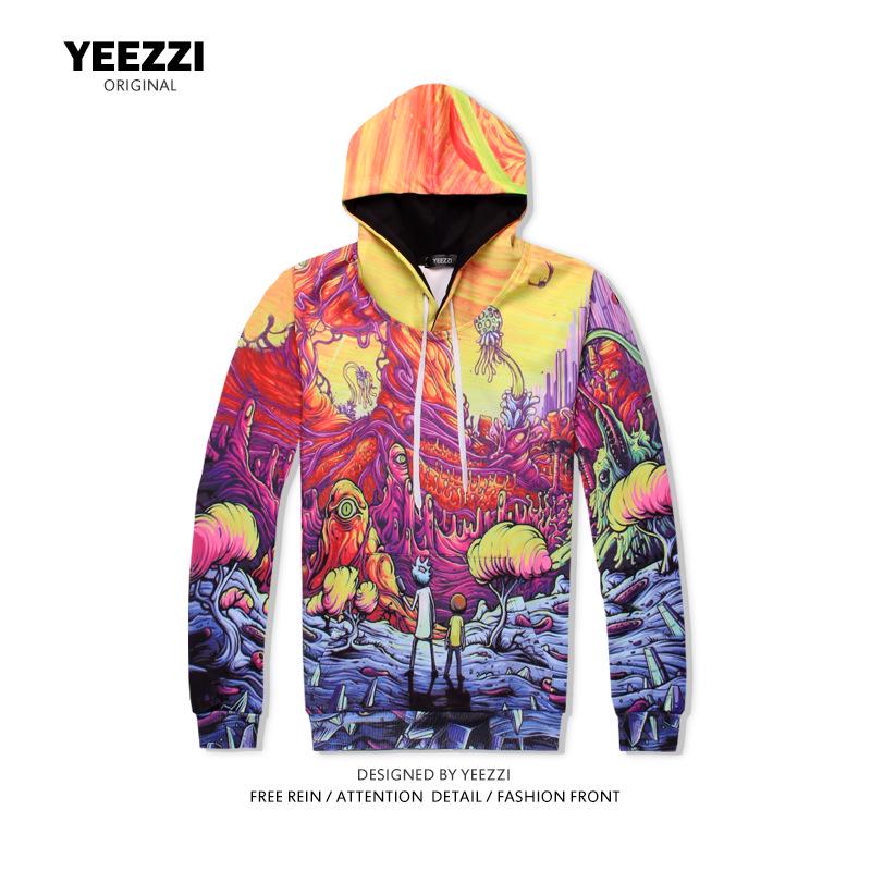 3D Printed BF Fox Wolf Head Hoodie Starry Sky Tiger Marvel Alliance Couple Sportwear