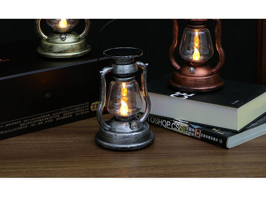 Vintage Solar LED Horse Lantern: Outdoor & Garden Decorative Flame Candle Light