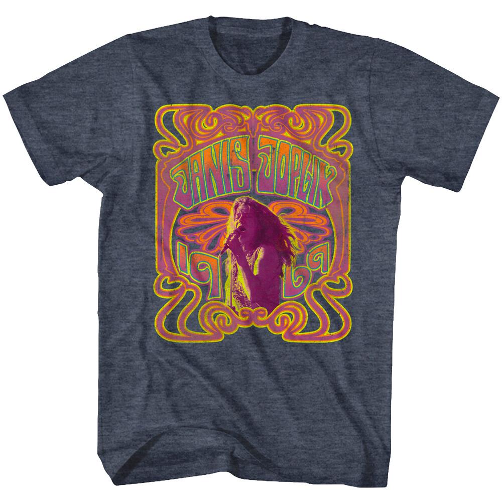 Janis Joplin Psychedelic Concert Men T Shirt Rock Star Legend Singer Woodstock S