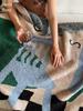 Half Fleece Abstract Art Sofa Shawl Blanket Nordic Summer Air Conditioning Blanket Office Nap Blanket