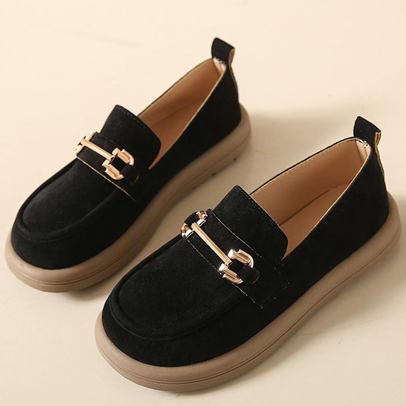 Students' new new retro and versatile spring one-pedal fashionable platform shoes