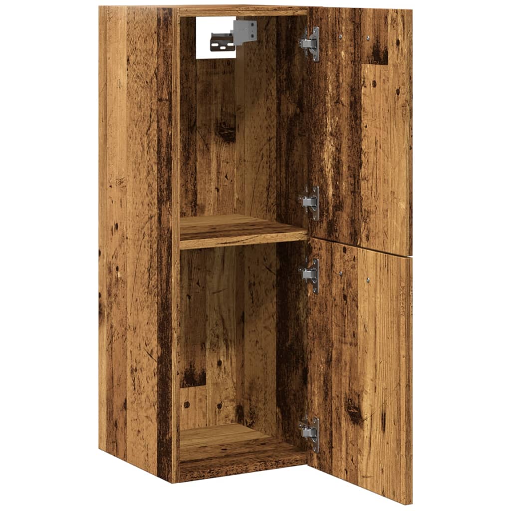 Bathroom Wall Cabinet Reclaimed Wood Look 30x30x80 cm Engineered Wood