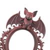 Halloween Bat Design Wall Art Frame In Black Carving Hanging Hollowed Oval Frame For Gothic Styles Interior Decors, Party Ornament