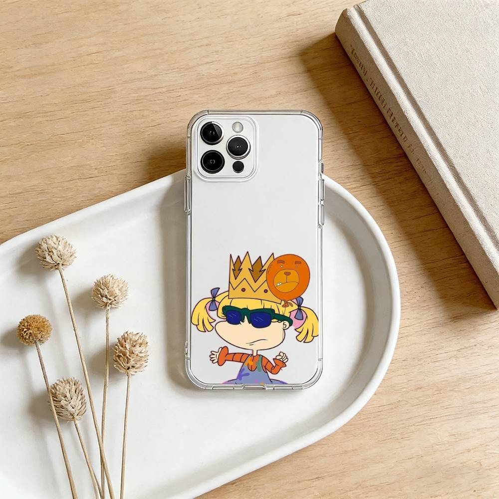 Funny Cartoon R-Rugrats Phone Case For iPhone 17 16 15 14 13 12 11 Mini Pro Max Plus Transparent Cover