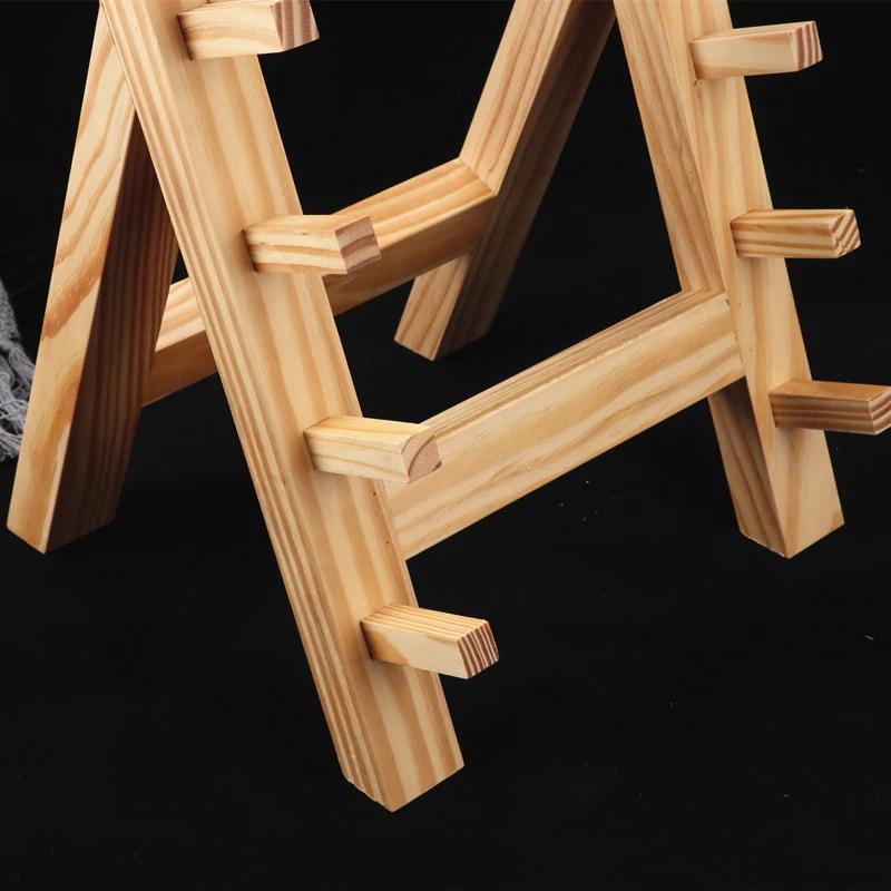 Wooden Holder Swinging Knife Rack Wooden Shelf Willow Knife Sushi Chef Tool Japanese Bayonet Wooden Knifes Rest Sushi Bamboo Mat