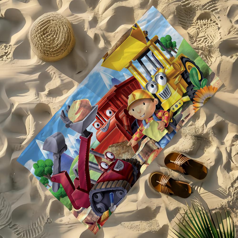 Towel B-BuilderS The Beach Bath Quick-Drying Lightweight Portable B-BobS Sauna Camping Swim Cute Pool Cartoon Travel