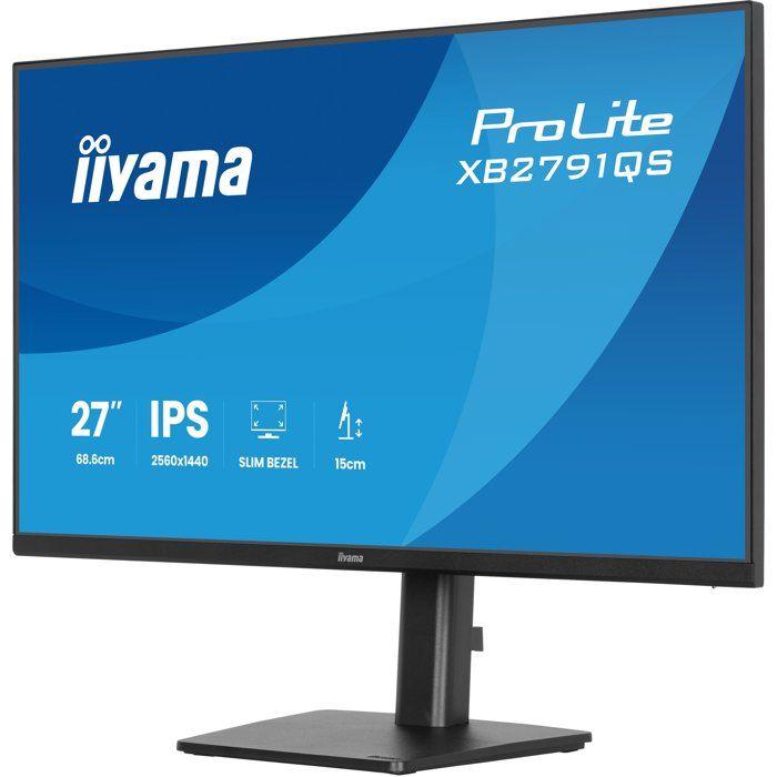 Ecran PC - IIYAMA - 27 - QHD - 75Hz - IPS - 1ms - Ajustable en hauteur - PROLITE XB2791QS-B1