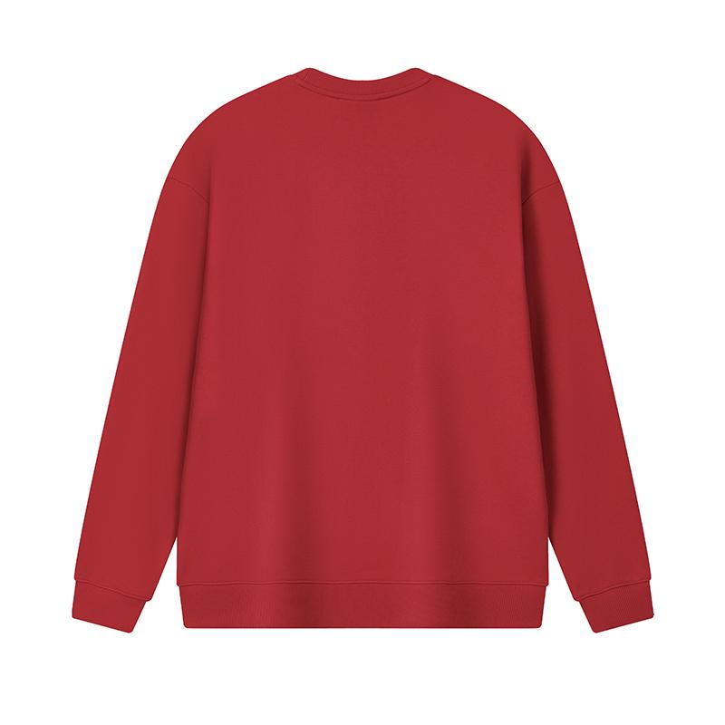 Fila Original Peony Pullover Simple Fashion Classic Retro Casual Versatile Comfortable Loose Round Neck Sweatshirt Unisex Sweatshirt Red F51U619203FRD