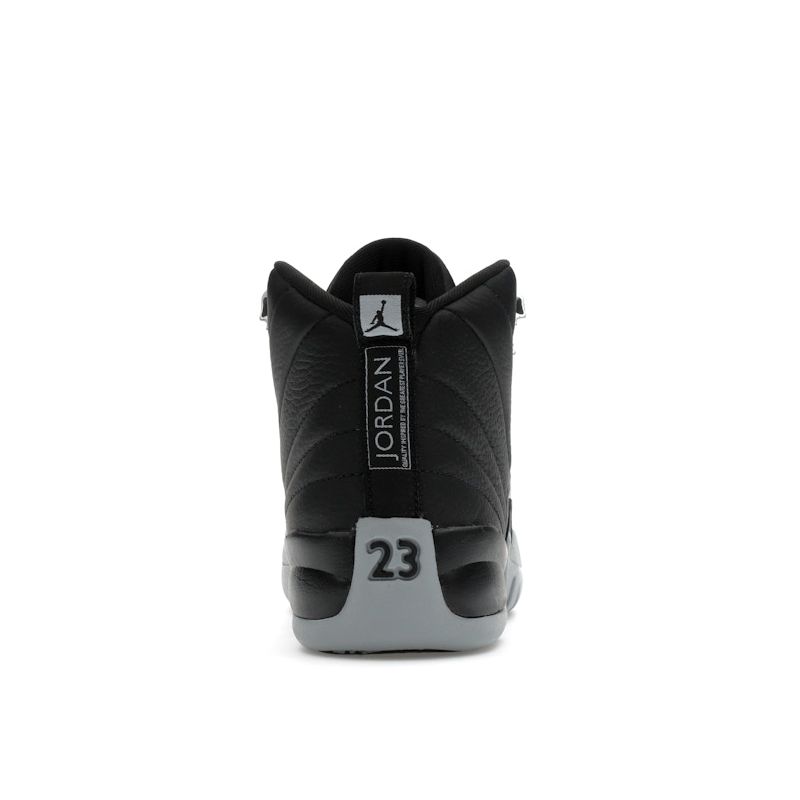 Air Jordan 12 Retro GS Barons Kids Sneakers Black Wolf-Grey White 153265-010