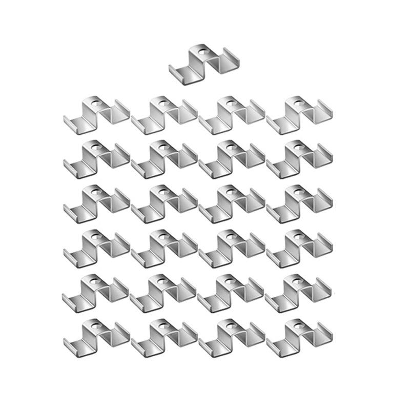 20/50 Pcs Saddle Clips For Grating Bar Grating Saddle Clips For Fixing Screw Fixing Fastener For Securing Installations Drainage