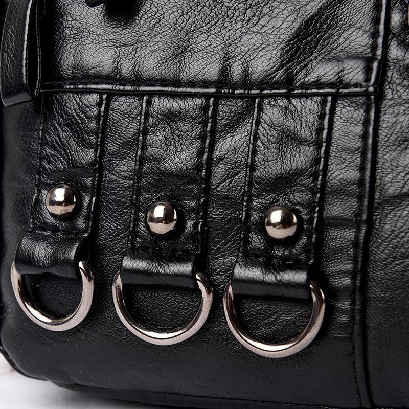 Large Capacity Multi-layer Women's Bag Middle-aged Mother's Bag Soft Leather Crossbody Bag