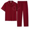 Red Wedding Couple Pajamas: Antibacterial Lycra Cotton Short Sleeve Set for Women & Men's Home Wear, Year of the Rat Theme