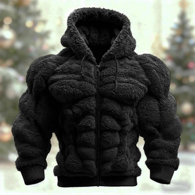 3D Printed Men's Christmas Flannel Long Sleeve Hoodie (2025 Edition)