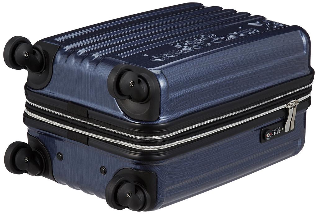 Hiroko Koshino Homme Suitcase, Suitable for Day Trips to 2-Night Trips, with TSA Lock, Adjustable Gusset, 30L, 42cm, 2.4kg, Navy