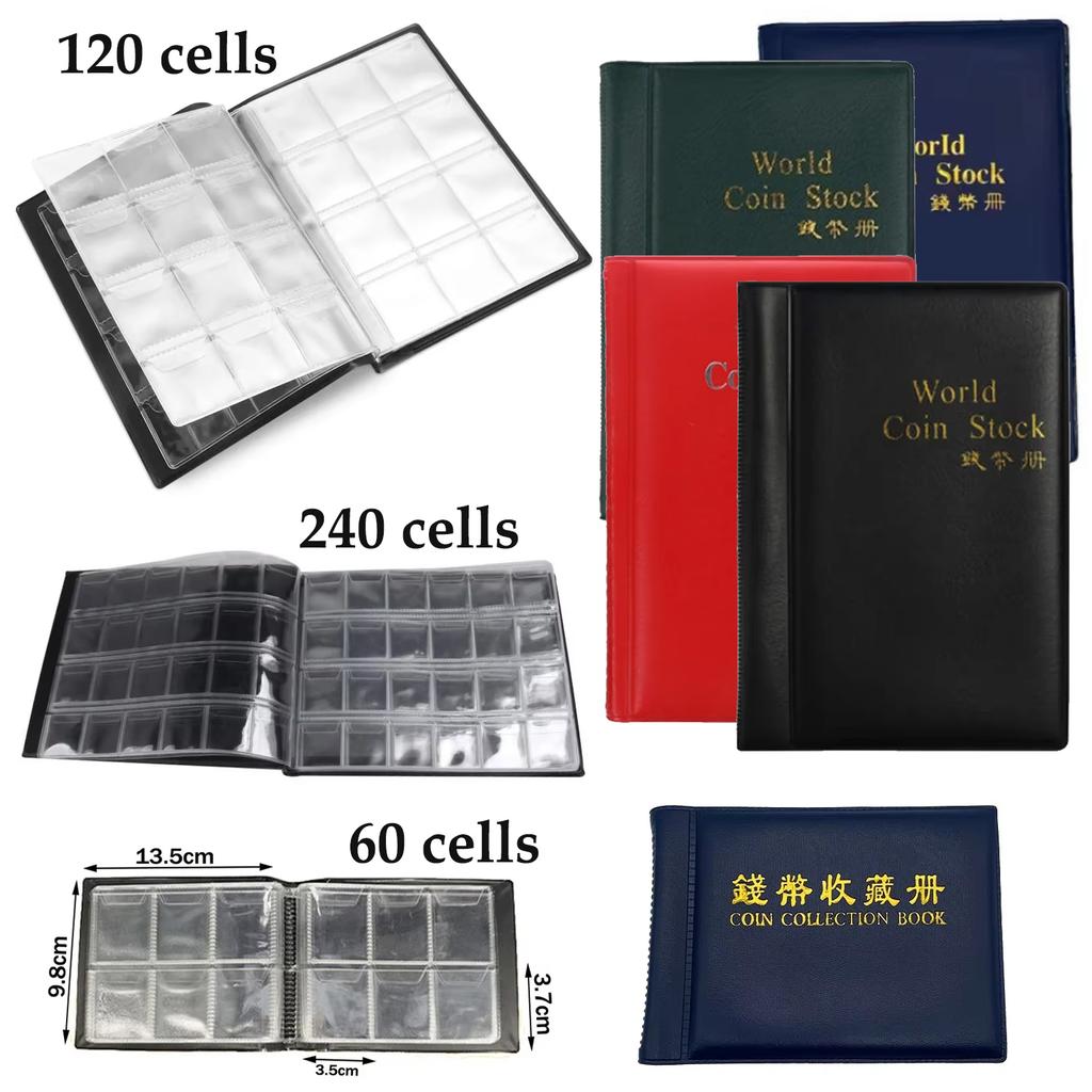 60/120/240 Pockets Album For Coinn Collection Book Home Decoration Photo Album Coinn Album Holders Collection Book Scrapbook