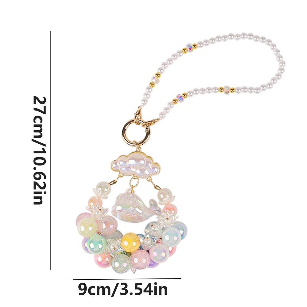 Animal Car Ornament Swing Charm Pendant For Truck Mirror Car Charm With Bead Whale Shape For Auto Truck Travel Camper