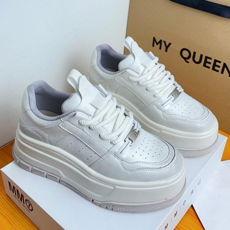 5.5Cm Floating On the Water~ Wasteland Is Old, Thick-soled Leisure Sheet, Small White Shoes, New Height-increasing Dirty Board Shoes, Women's Tide