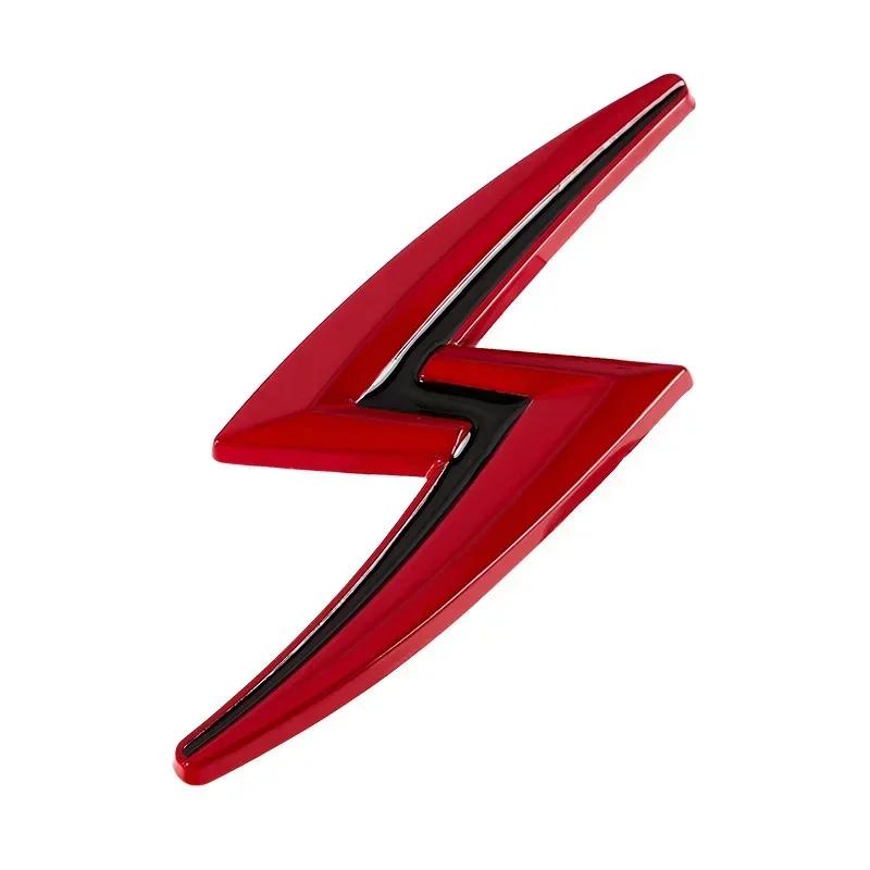 1Pc 3D Metal Lightning Logo Car Rear Trunk Side Fender Emblem Badge Sticker Car Decoration Accessories